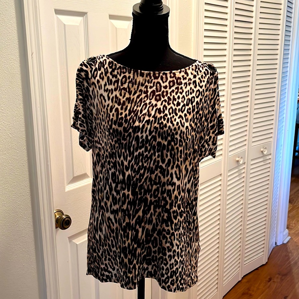 Cable & Gauge animal print top